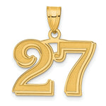 Load image into Gallery viewer, 14K Yellow Gold Polished Etched Number 4 Pendant
