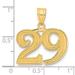 Load image into Gallery viewer, 14K Yellow Gold Polished Etched Number 4 Pendant
