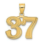 Load image into Gallery viewer, 14K Yellow Gold Polished Etched Number 4 Pendant
