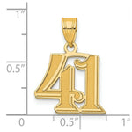 Load image into Gallery viewer, 14K Yellow Gold Polished Etched Number 4 Pendant
