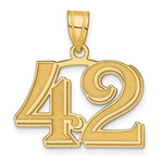 Load image into Gallery viewer, 14K Yellow Gold Polished Etched Number 4 Pendant
