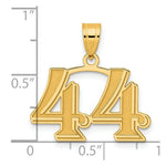 Load image into Gallery viewer, 14K Yellow Gold Polished Etched Number 4 Pendant
