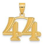 Load image into Gallery viewer, 14K Yellow Gold Polished Etched Number 4 Pendant
