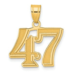 Load image into Gallery viewer, 14K Yellow Gold Polished Etched Number 4 Pendant
