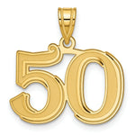 Load image into Gallery viewer, 14K Yellow Gold Polished Etched Number 4 Pendant

