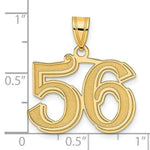 Load image into Gallery viewer, 14K Yellow Gold Polished Etched Number 4 Pendant
