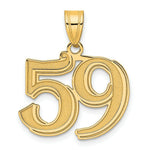 Load image into Gallery viewer, 14K Yellow Gold Polished Etched Number 4 Pendant
