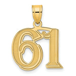 Load image into Gallery viewer, 14K Yellow Gold Polished Etched Number 4 Pendant
