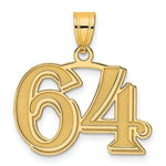 Load image into Gallery viewer, 14K Yellow Gold Polished Etched Number 4 Pendant
