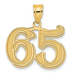 Load image into Gallery viewer, 14K Yellow Gold Polished Etched Number 4 Pendant
