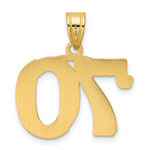 Load image into Gallery viewer, 14K Yellow Gold Polished Etched Number 4 Pendant

