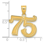Load image into Gallery viewer, 14K Yellow Gold Polished Etched Number 4 Pendant
