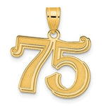 Load image into Gallery viewer, 14K Yellow Gold Polished Etched Number 4 Pendant
