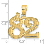 Load image into Gallery viewer, 14K Yellow Gold Polished Etched Number 4 Pendant
