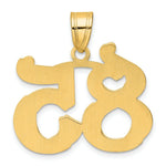 Load image into Gallery viewer, 14K Yellow Gold Polished Etched Number 4 Pendant
