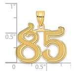 Load image into Gallery viewer, 14K Yellow Gold Polished Etched Number 4 Pendant
