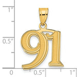 Load image into Gallery viewer, 14K Yellow Gold Polished Etched Number 4 Pendant
