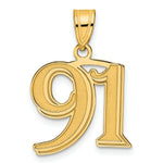 Load image into Gallery viewer, 14K Yellow Gold Polished Etched Number 4 Pendant
