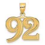 Load image into Gallery viewer, 14K Yellow Gold Polished Etched Number 4 Pendant

