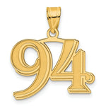 Load image into Gallery viewer, 14K Yellow Gold Polished Etched Number 4 Pendant
