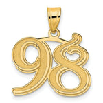 Load image into Gallery viewer, 14K Yellow Gold Polished Etched Number 4 Pendant
