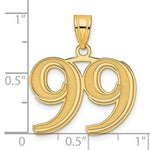 Load image into Gallery viewer, 14K Yellow Gold Polished Etched Number 4 Pendant
