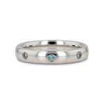 Load image into Gallery viewer, ALEX Polished Domed Tungsten Carbide Wedding Band Ring with Bezel Set Faceted Alexandrite Gemstones 4mm wide Custom Personalized Inside Engraved

