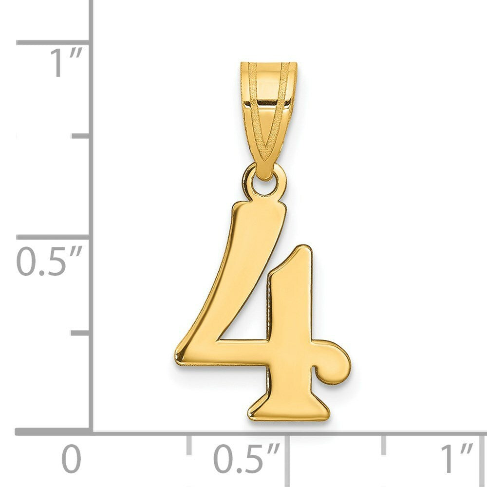 14K Yellow Gold Polished Number 20 Pendant