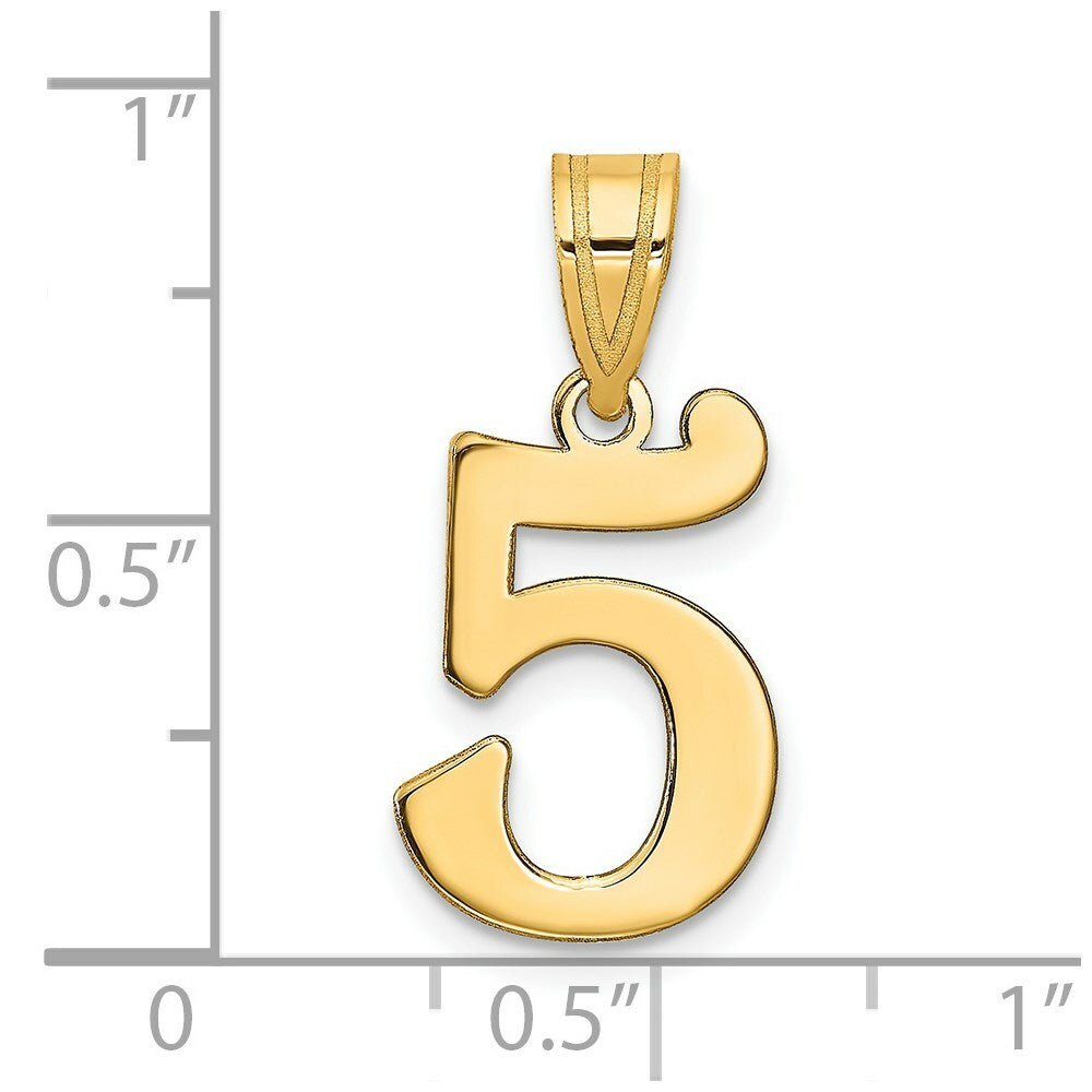 14K Yellow Gold Polished Number 20 Pendant