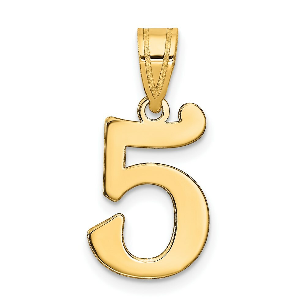 14K Yellow Gold Polished Number 20 Pendant