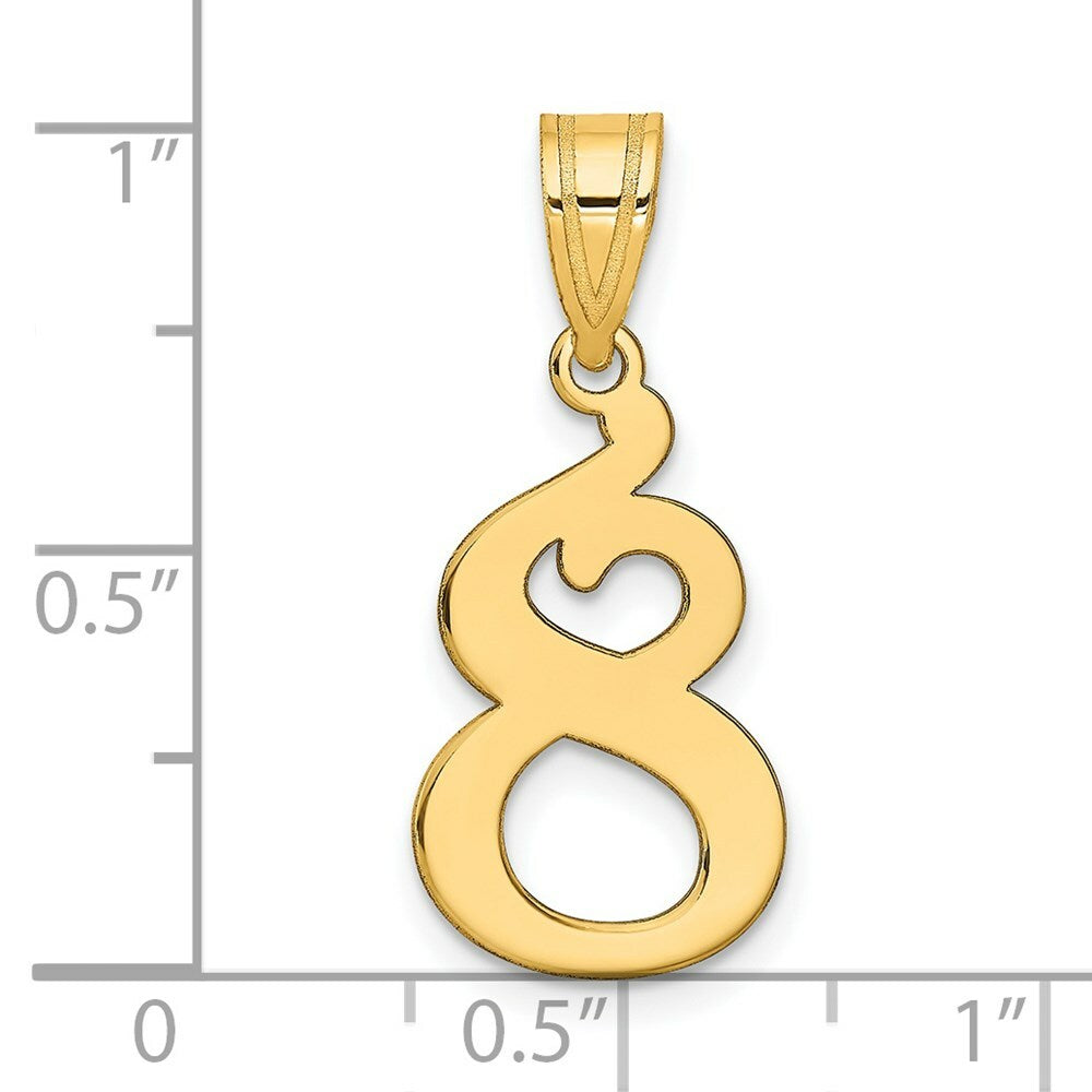 14K Yellow Gold Polished Number 20 Pendant