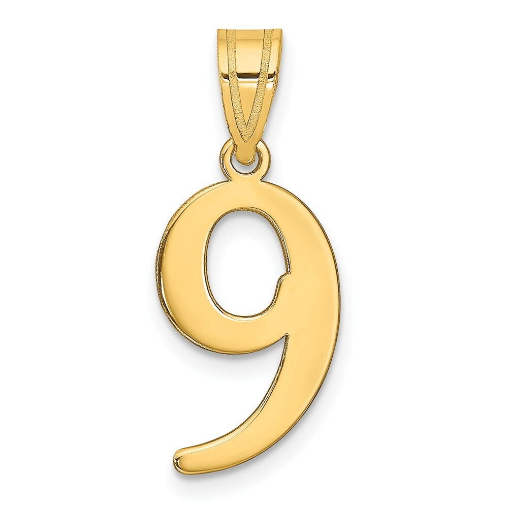 14K Yellow Gold Polished Number 20 Pendant