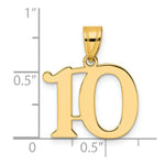 Load image into Gallery viewer, 14K Yellow Gold Polished Number 20 Pendant
