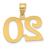 Load image into Gallery viewer, 14K Yellow Gold Polished Number 20 Pendant
