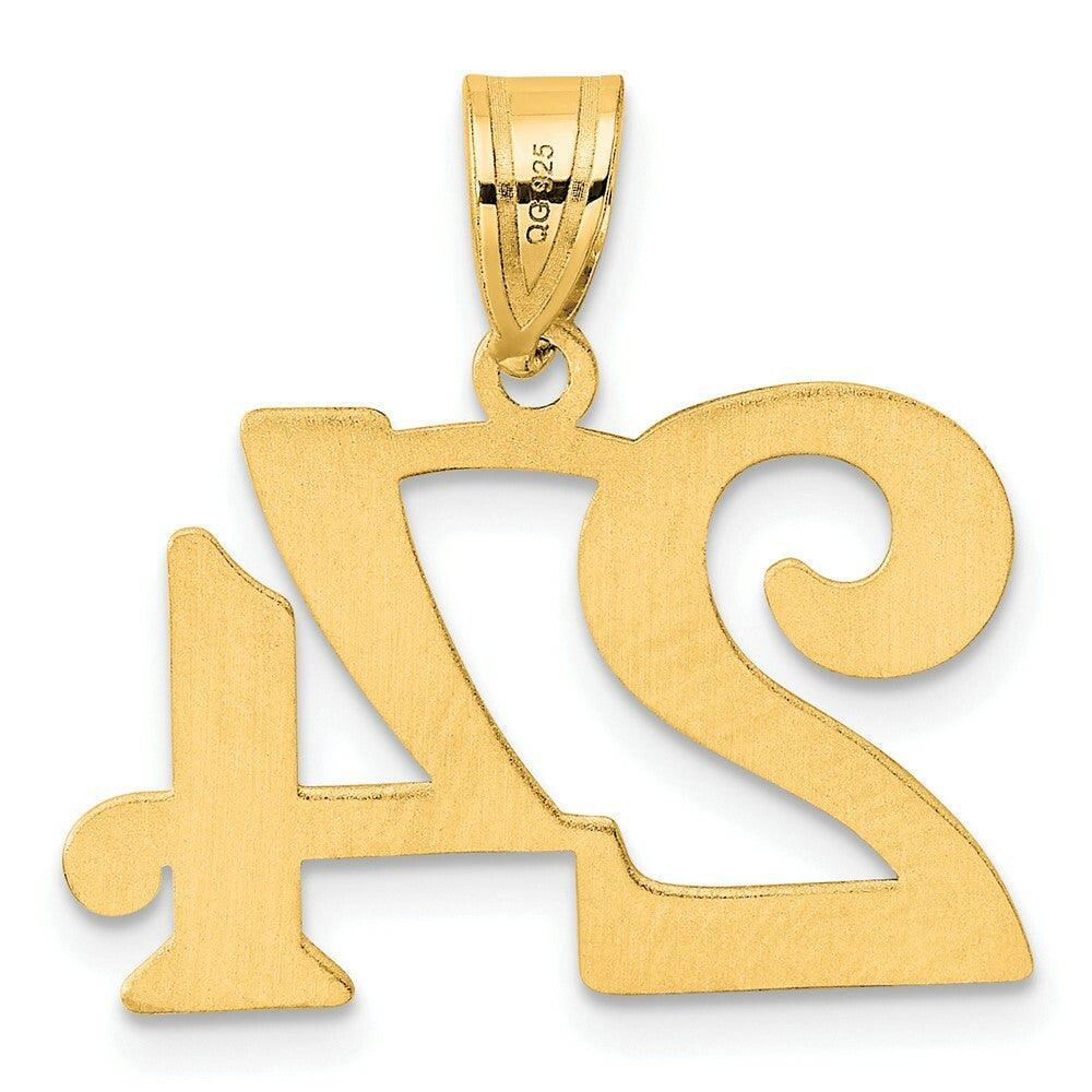 14K Yellow Gold Polished Number 20 Pendant
