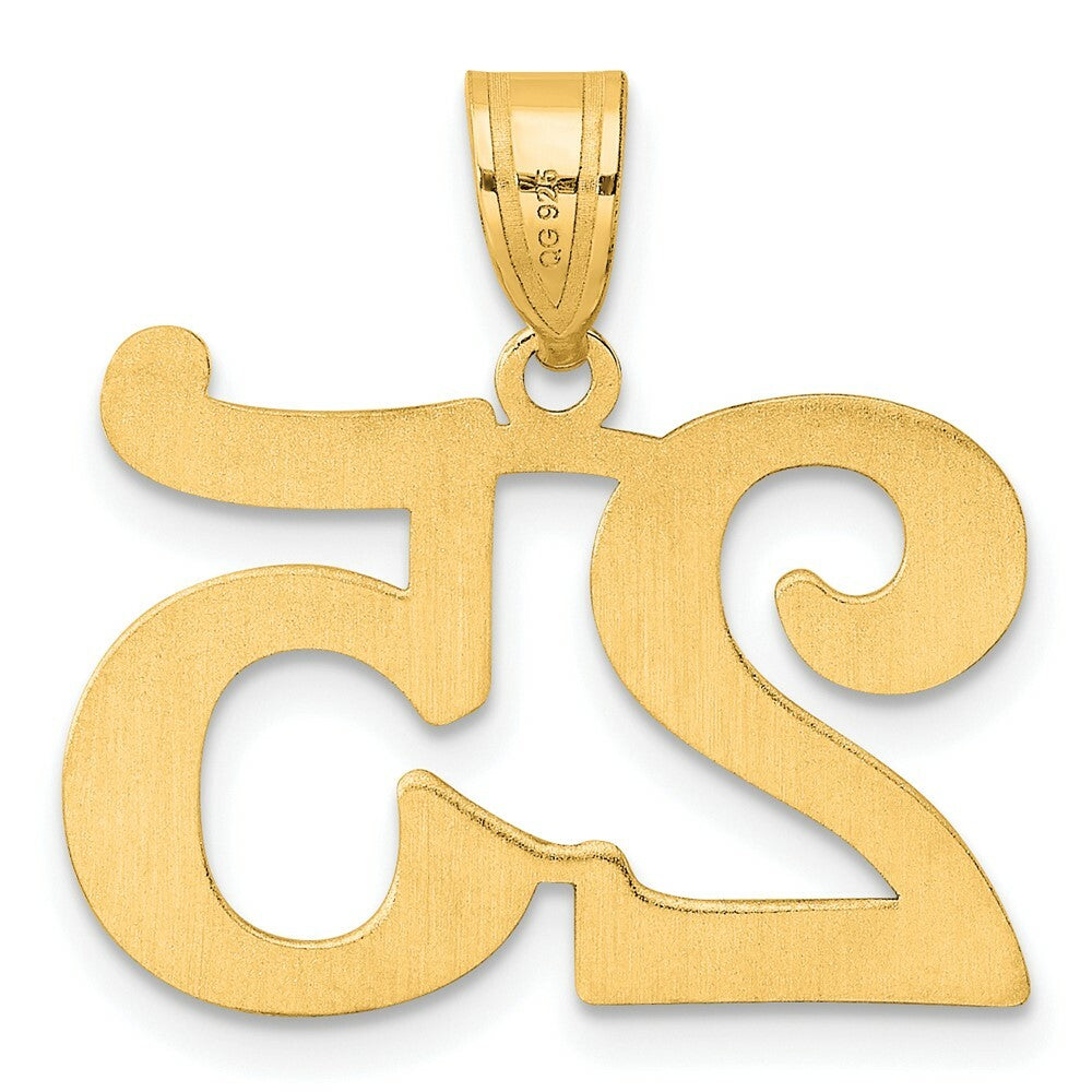 14K Yellow Gold Polished Number 20 Pendant