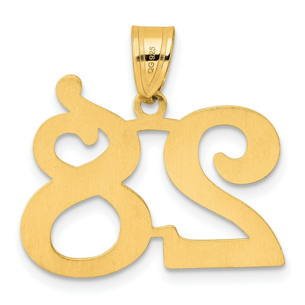14K Yellow Gold Polished Number 20 Pendant