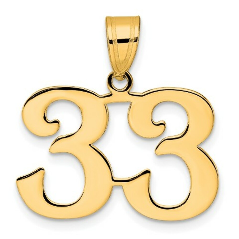 14K Yellow Gold Polished Number 20 Pendant