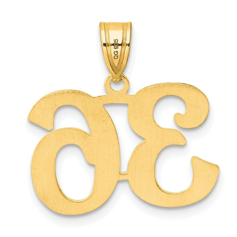 14K Yellow Gold Polished Number 20 Pendant