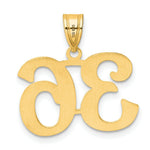 Load image into Gallery viewer, 14K Yellow Gold Polished Number 20 Pendant
