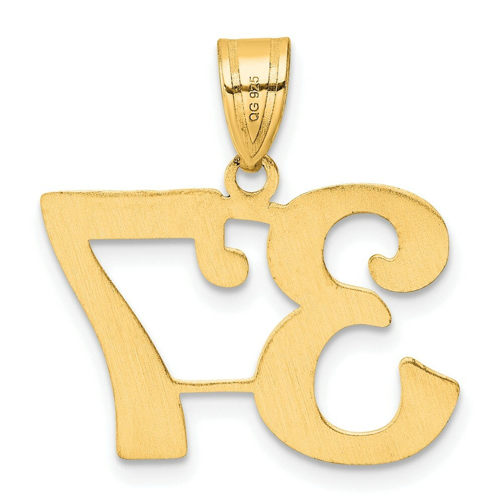 14K Yellow Gold Polished Number 20 Pendant