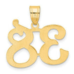 Load image into Gallery viewer, 14K Yellow Gold Polished Number 20 Pendant
