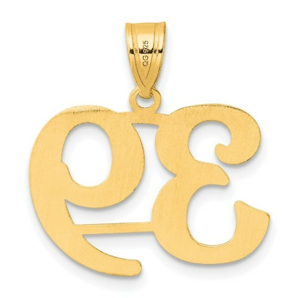 14K Yellow Gold Polished Number 20 Pendant
