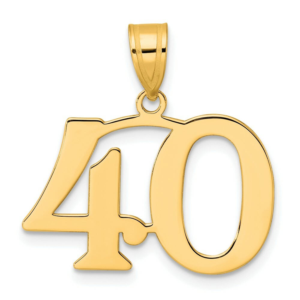 14K Yellow Gold Polished Number 20 Pendant