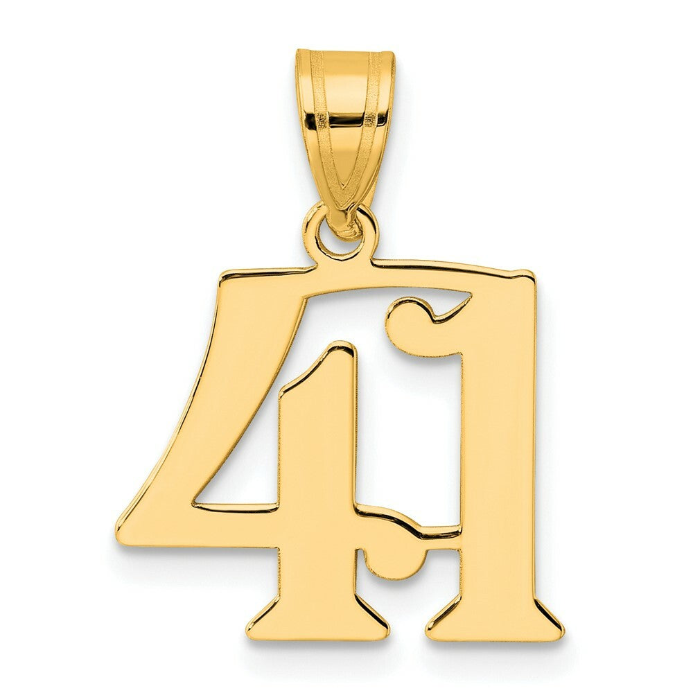 14K Yellow Gold Polished Number 20 Pendant