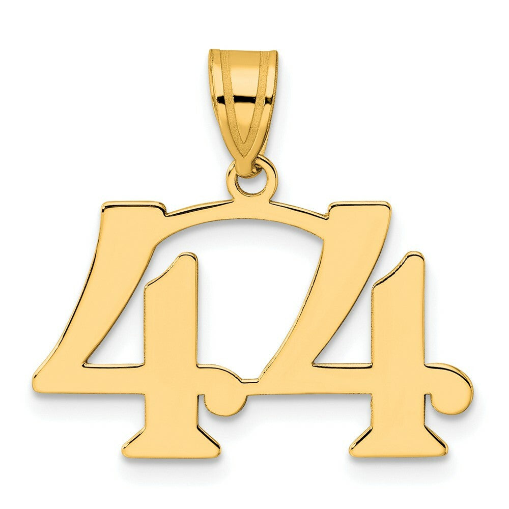 14K Yellow Gold Polished Number 20 Pendant