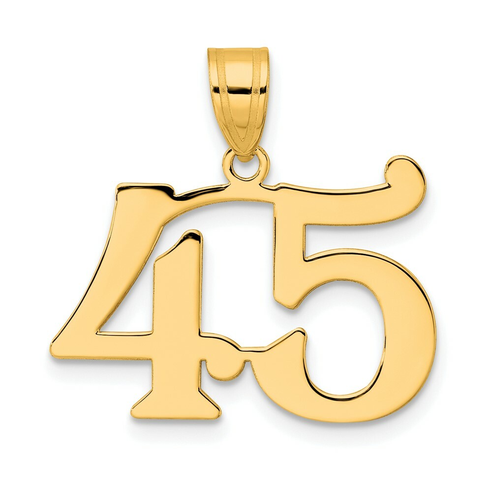 14K Yellow Gold Polished Number 20 Pendant