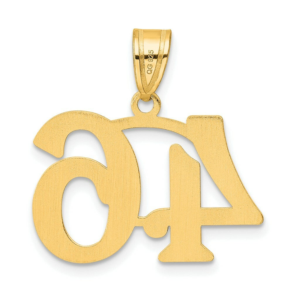 14K Yellow Gold Polished Number 20 Pendant