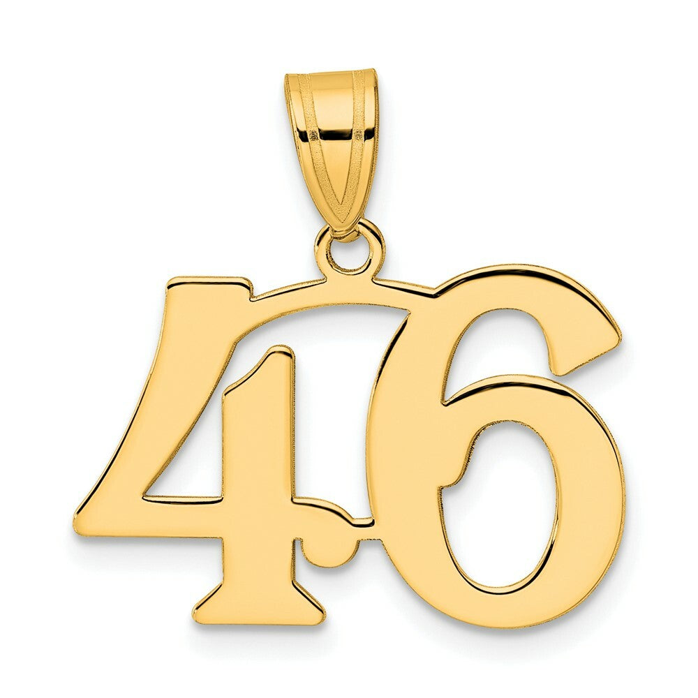 14K Yellow Gold Polished Number 20 Pendant