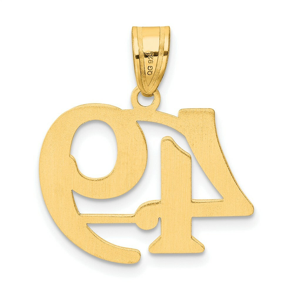 14K Yellow Gold Polished Number 20 Pendant